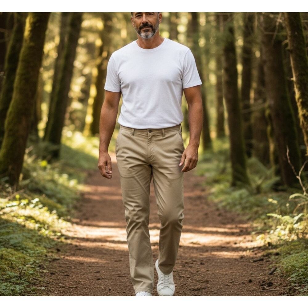 Weatherproof Vintage Men's Chino Pant 40x30 Khaki Pocket Utility Casual Outdoors